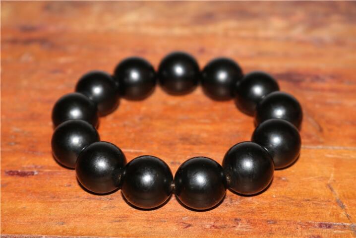 【传统技艺】《天然抚顺煤精石手串》(大珠)工艺品